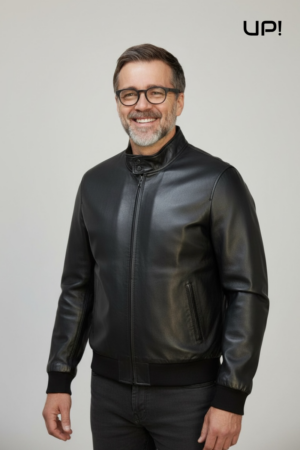 giacca in pelle up002 modello Roger