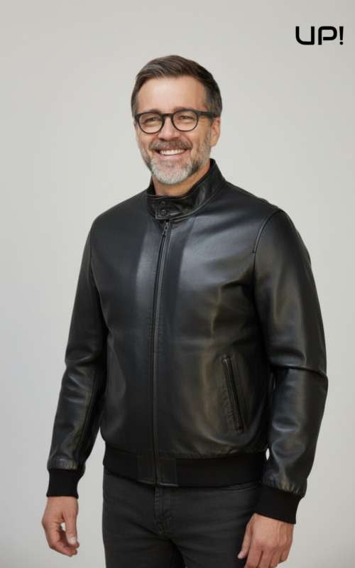 giacca in pelle up002 modello Roger