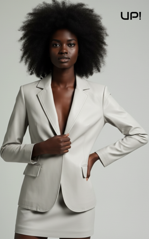 Giacca Donna in Pelle Elisa Beige | UP225